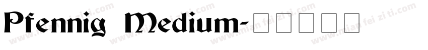 Pfennig Medium字体转换